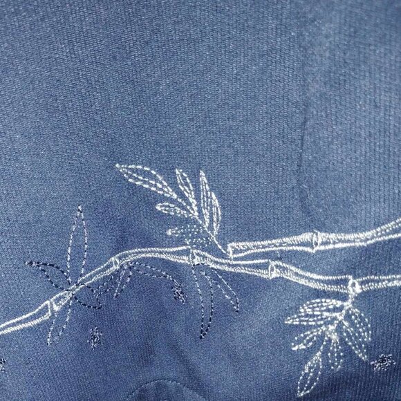 The Havanera Co. Mens Short Sleeve Blue Embroidered Button Up Shirt Sz. XXL - Picture 4 of 5